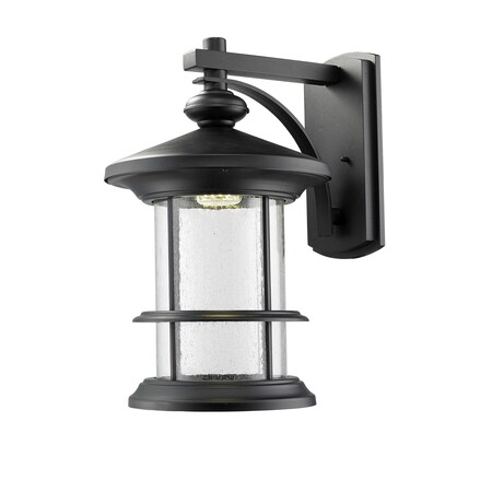 Genesis Outdoor LED Wall Light, Black And Clear Seedy